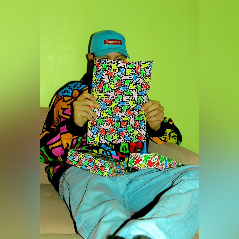 Members Only X Keith Haring zip up jacket